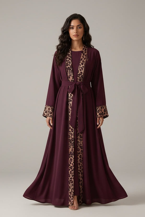 The Leoppard Luxe Abaya