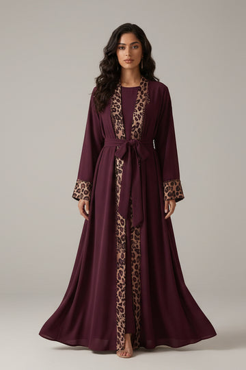 The Leoppard Luxe Abaya