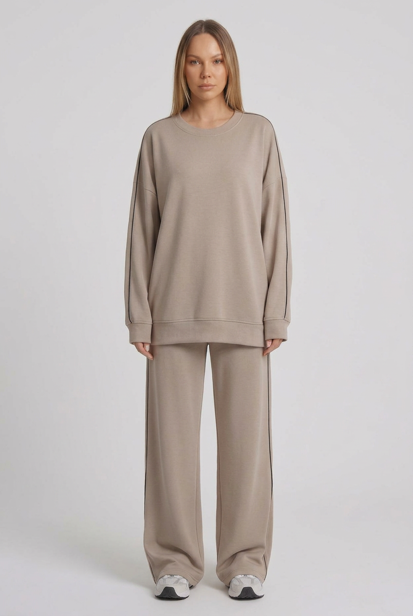 Beige front pose