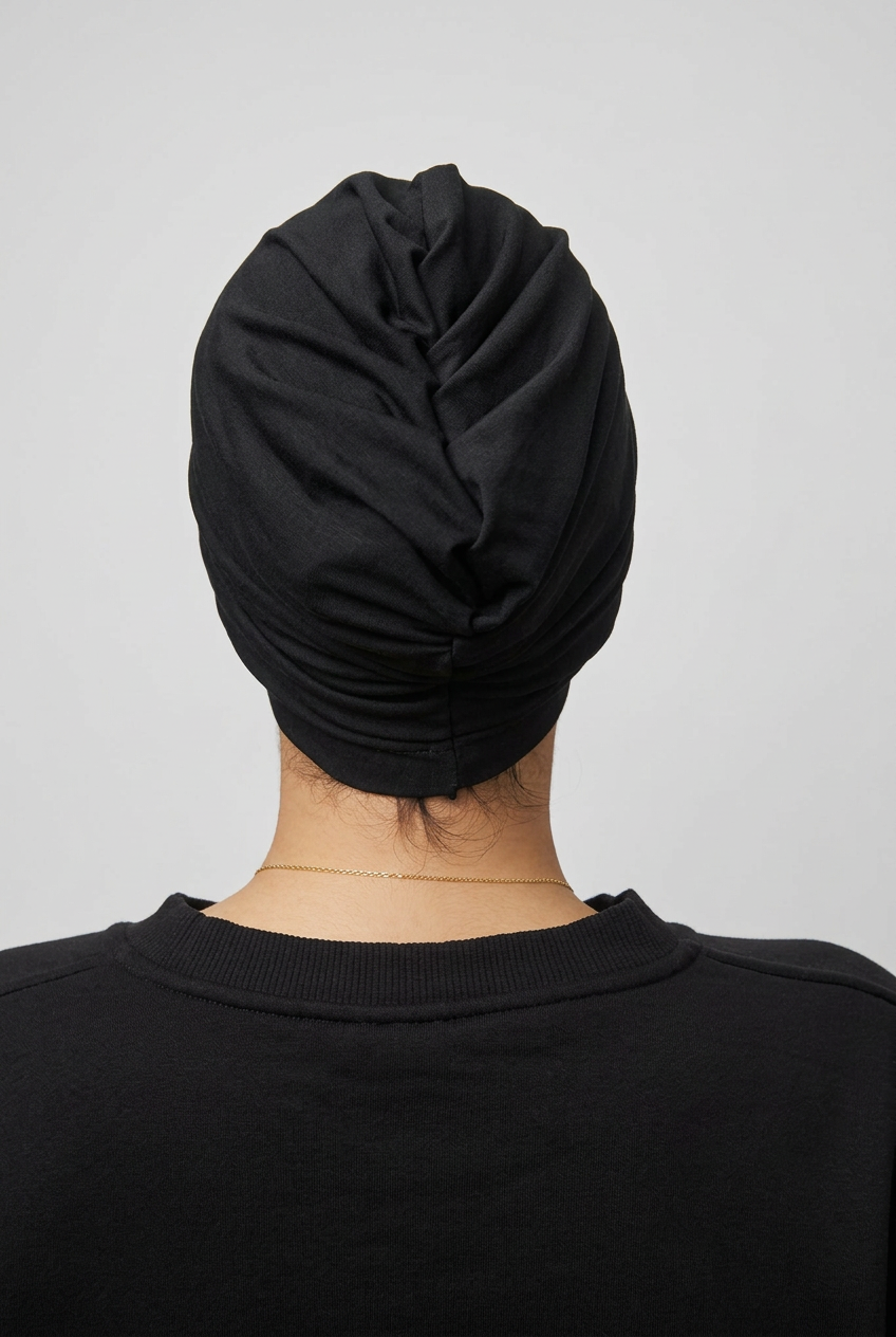 Black Tulip Bonnet, back view