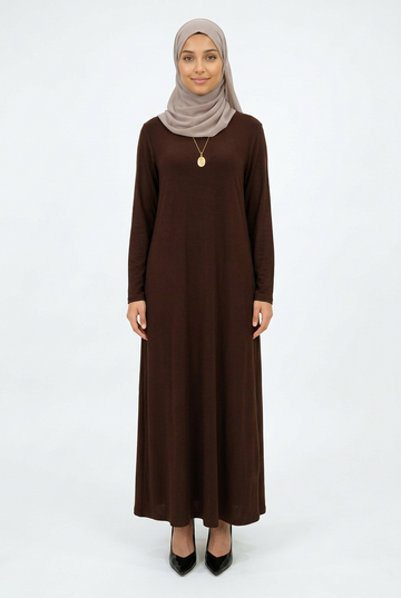 Brown dress front view