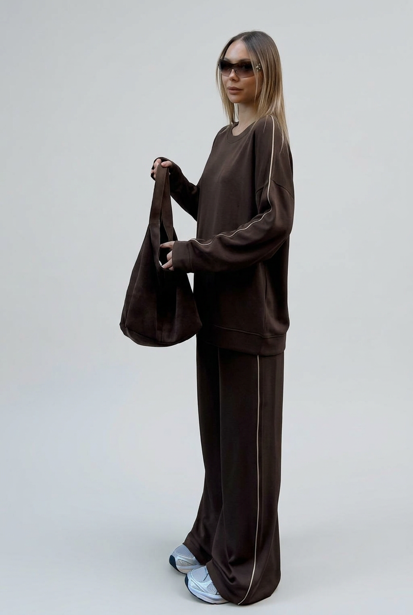 Brown side-standing pose
