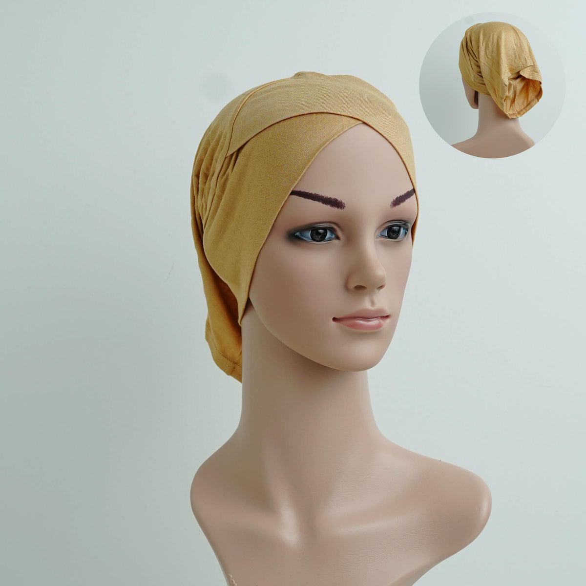 Closed Criss Cross Bonnet Light Gold