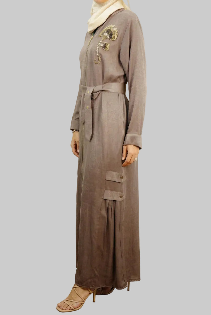 The Gilded Bloom Abaya