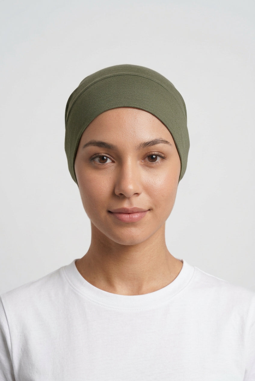 Closed Back Bonnet Military Green