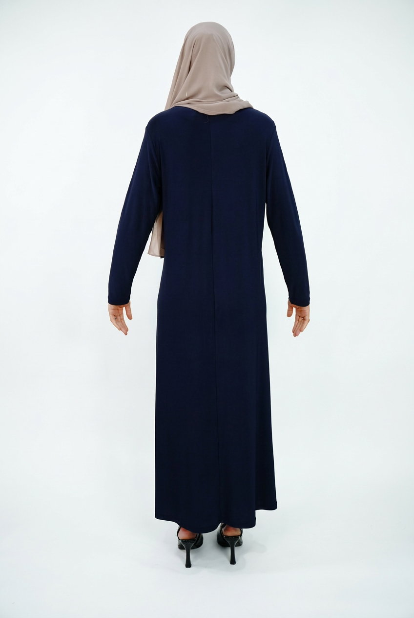 Navy dress back view