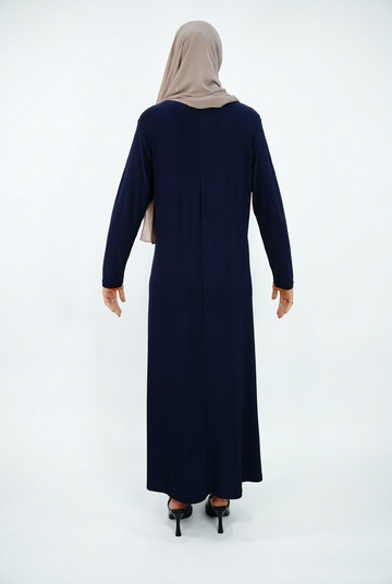 Navy dress back view