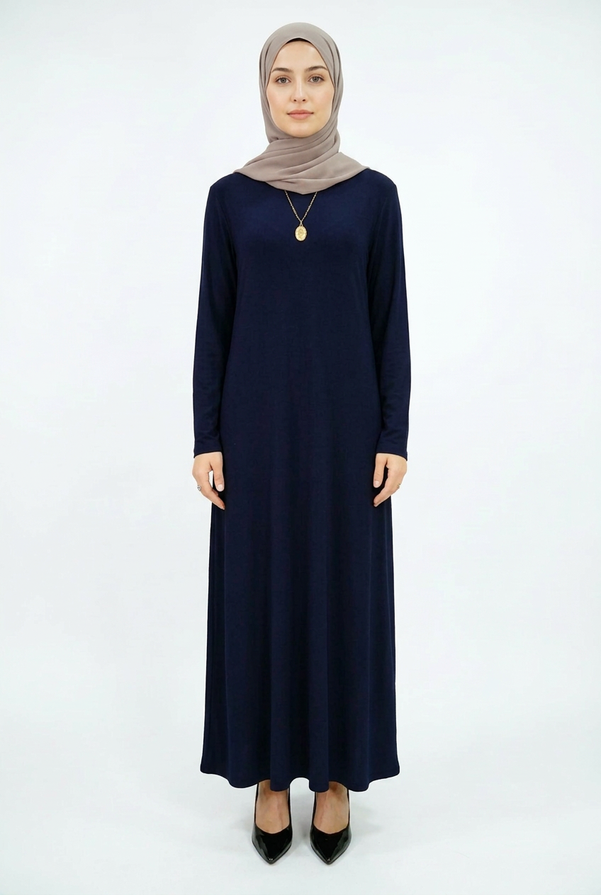 Navy dress front view
