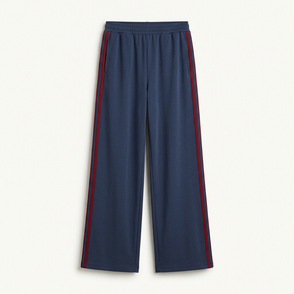 Navy wide-leg pants