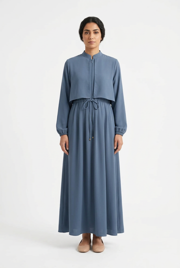 Steel blue dress retry
