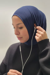 Easy Access Sports Hijab in Navy