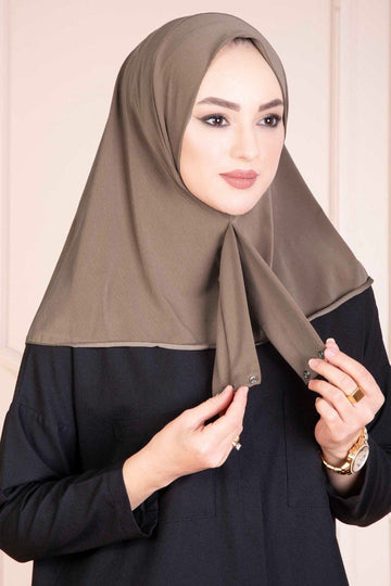 Back Clasp Amira Hijab — Warm Neutrals