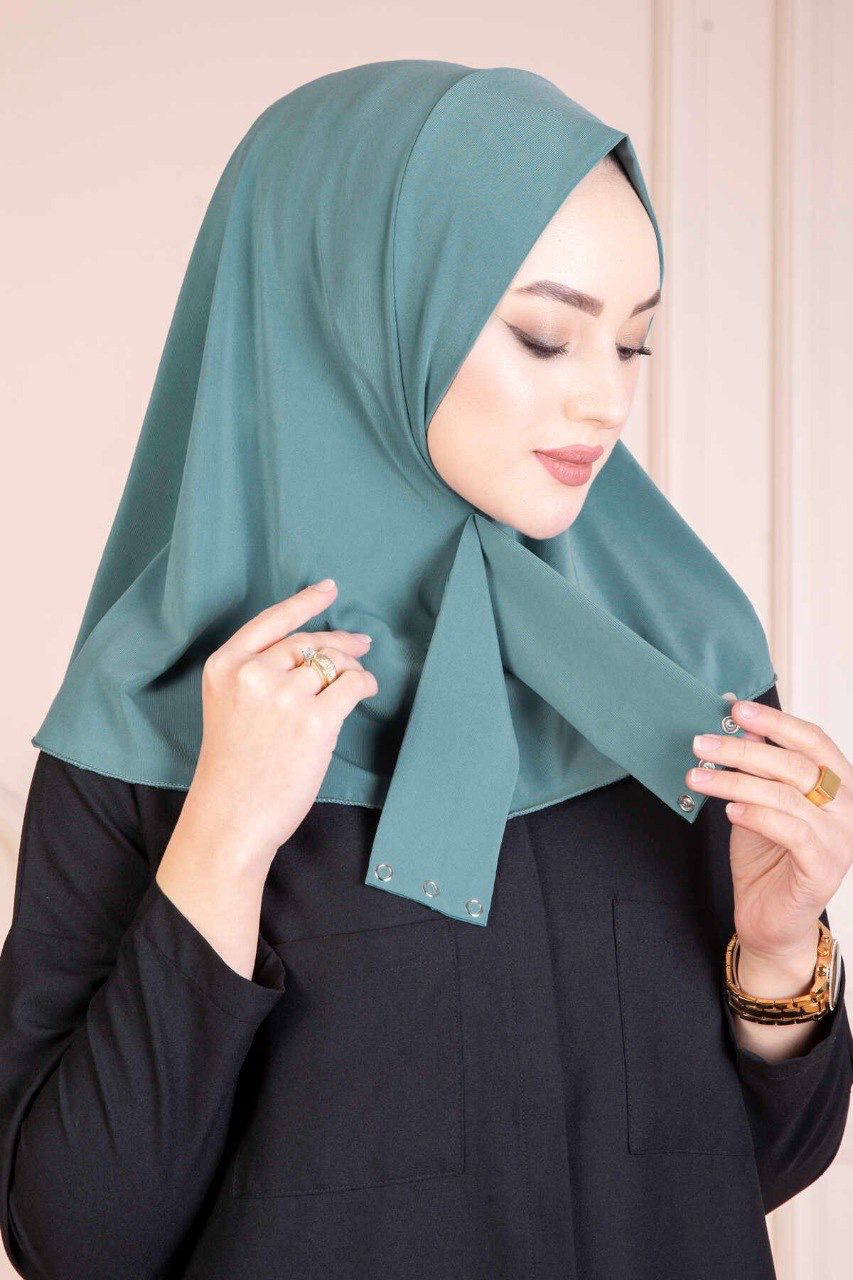 Back Clasp Amira Hijab — Blues & Greens
